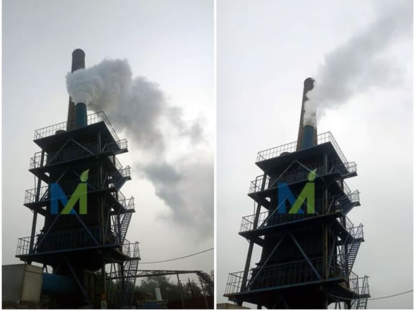 氰尿酸生產(chǎn)線煙氣濕式電除塵器運(yùn)行前后對比